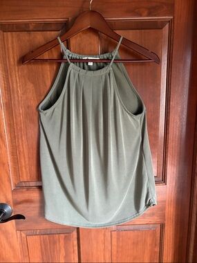 Green Envelope Olive Green Halter Camisole Tank Top Women's Small